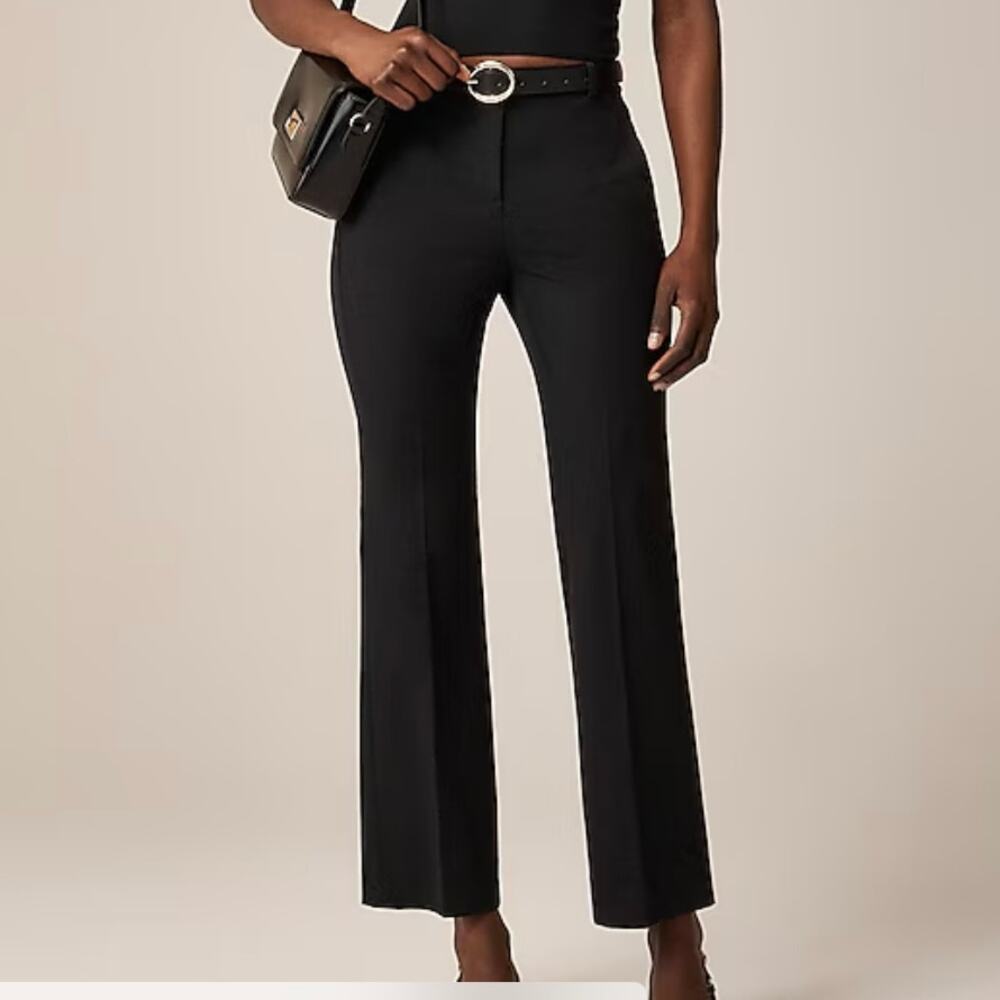 J.Crew Kaya Pant New Bi Stretch Cotton Blend Office RTO Date Work CI420 Black T8 - Picture 2 of 14